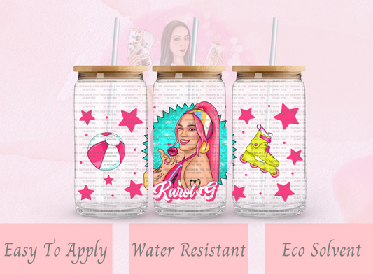 Karol Doll Skates Glass Wrap