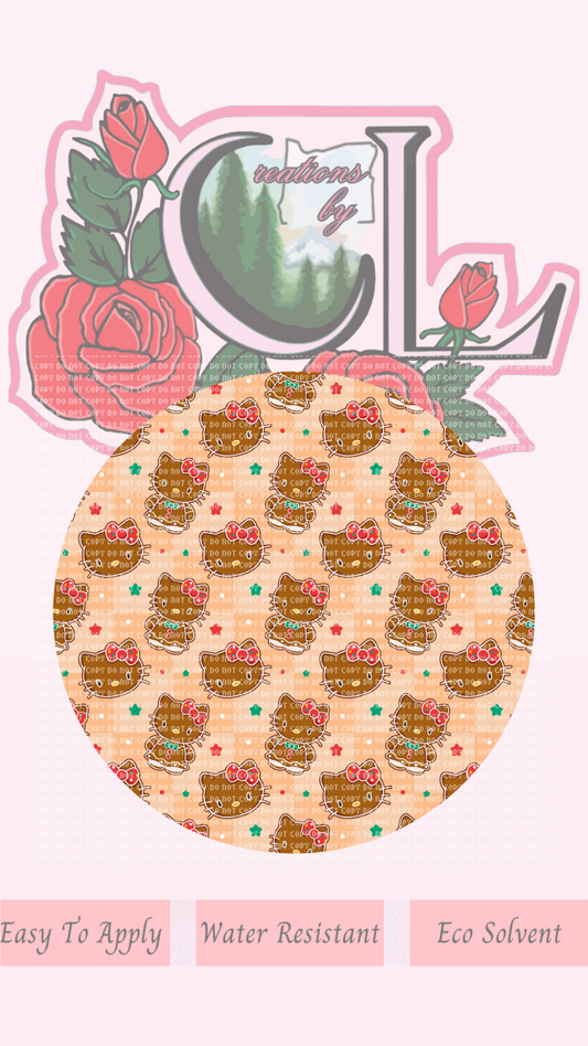 Kitty Gingerbread Lid Wrap