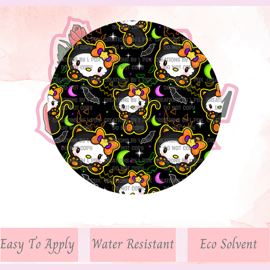 Kitty Halloween Lid Wrap