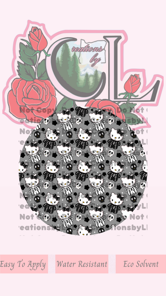 Kitty Skelly Black Lid Wrap
