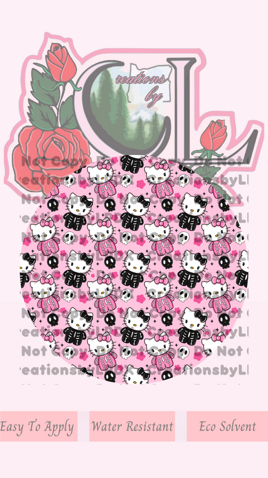 Kitty Skelly Pink Lid Wrap