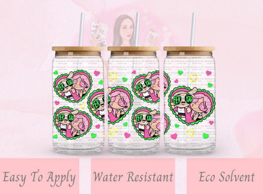 Karol & Ferr Lace Heart Glass Wrap