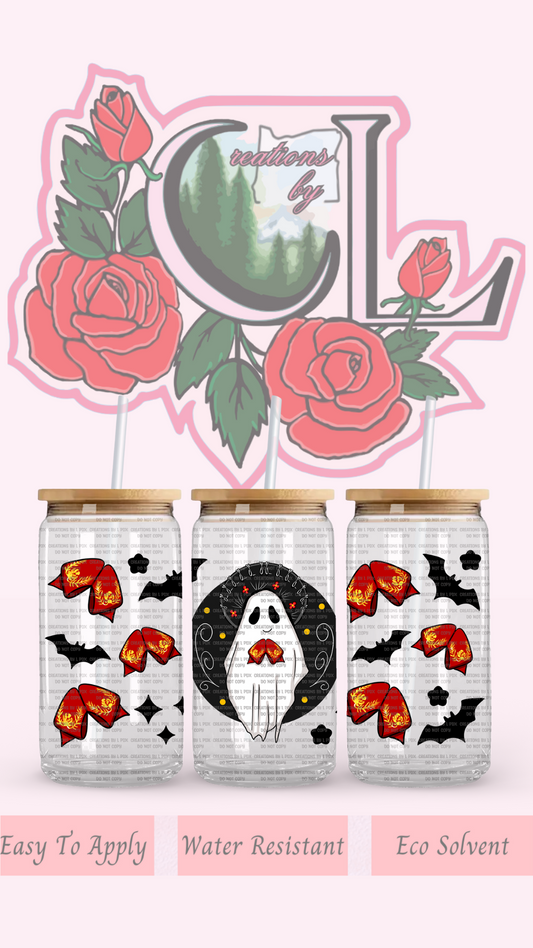 Mariachi Ghost Coffee Glass Wrap