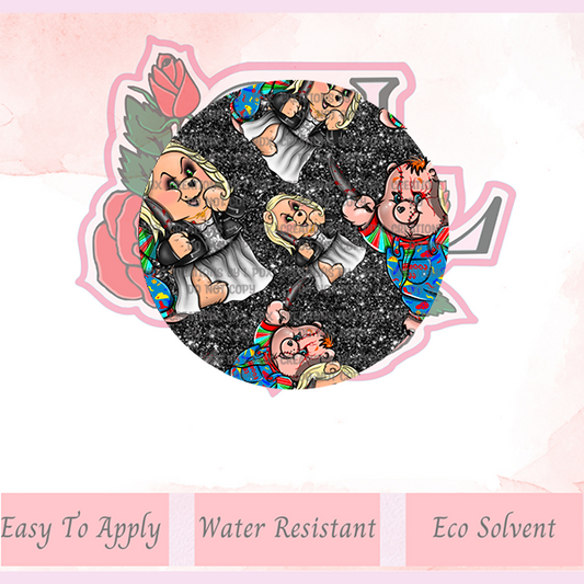Scare Bear Couple Black Lid Wrap