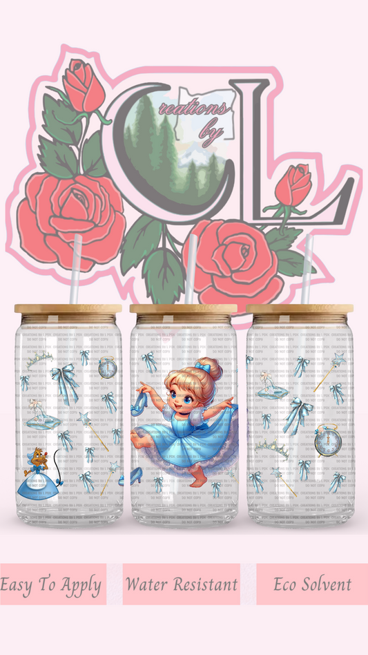 Slipper Princess Glass Wrap