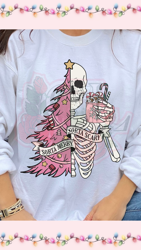 Sorta Scary Sorta Merry Pink HTV