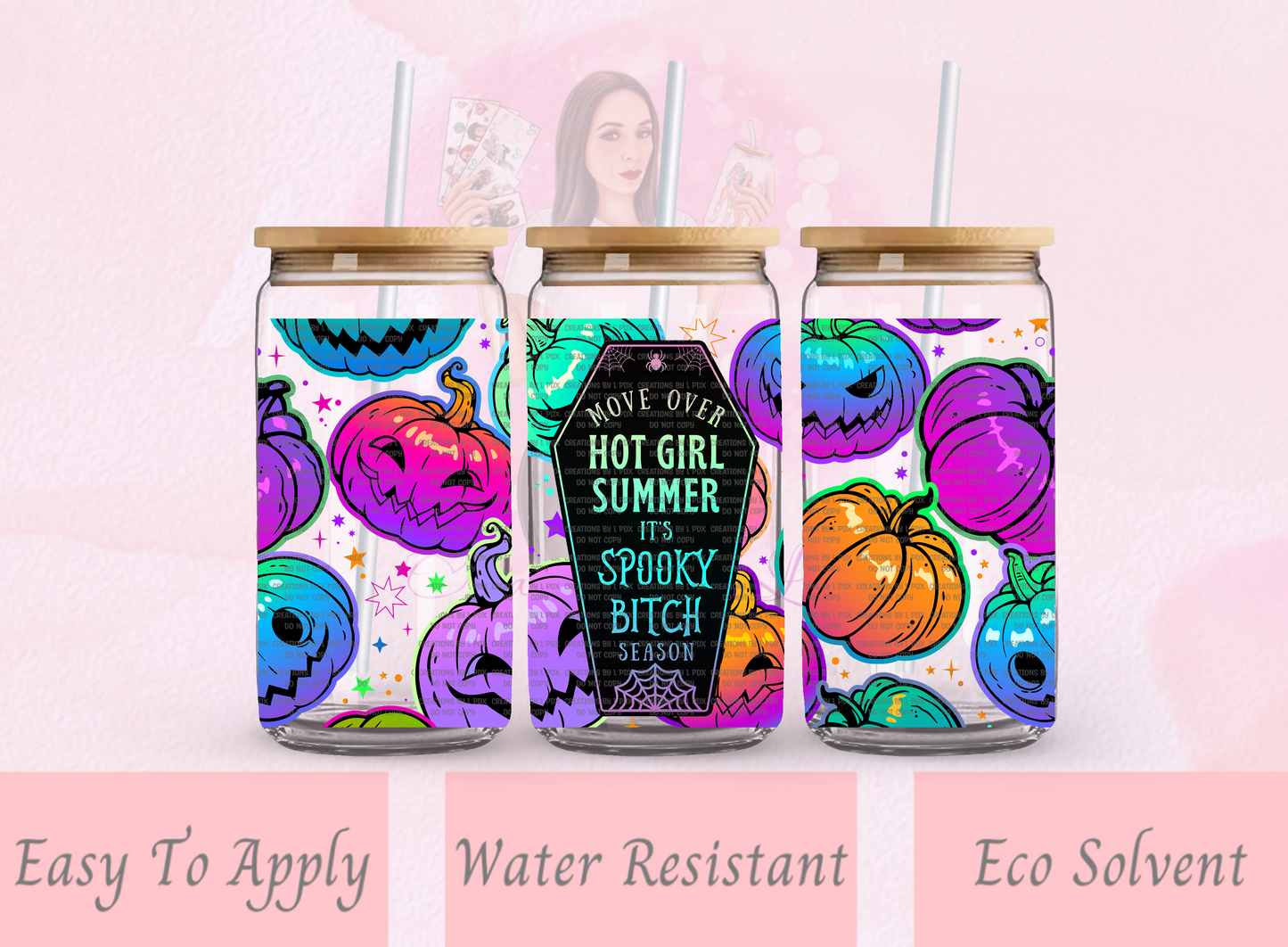 Spooky Bitch Season Glass Wrap