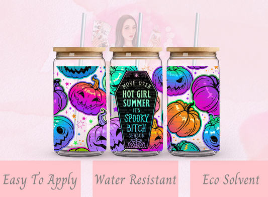 Spooky Bitch Season Glass Wrap