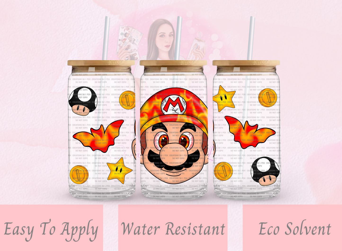Spooky Mario Glass Wrap