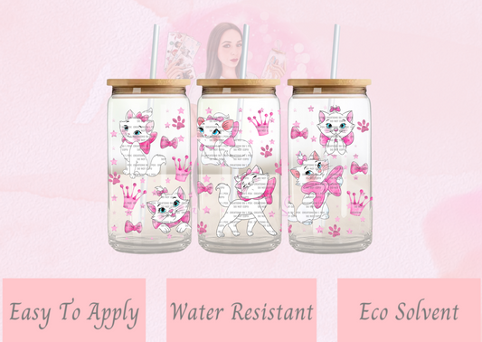 White Kitty Glass Wrap