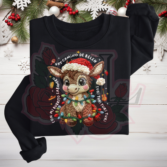 Faux Yarn Burrito De Belen Hoodie/Crewneck