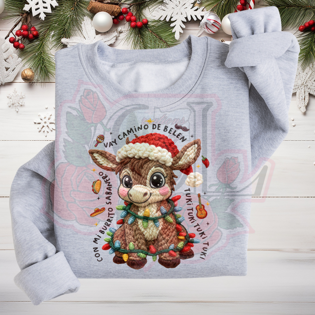 Faux Yarn Burrito De Belen Hoodie/Crewneck