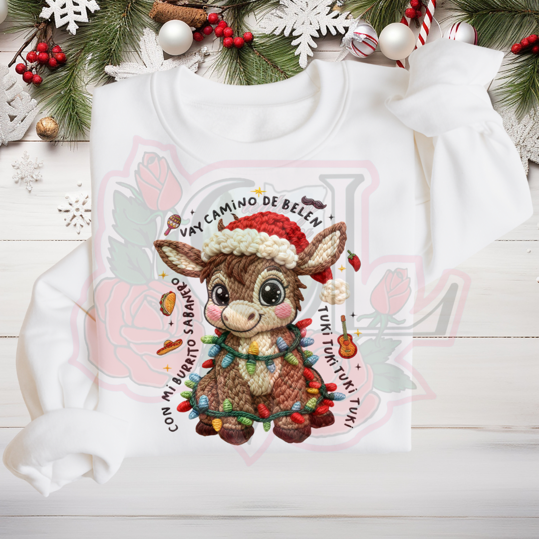 Faux Yarn Burrito De Belen Hoodie/Crewneck