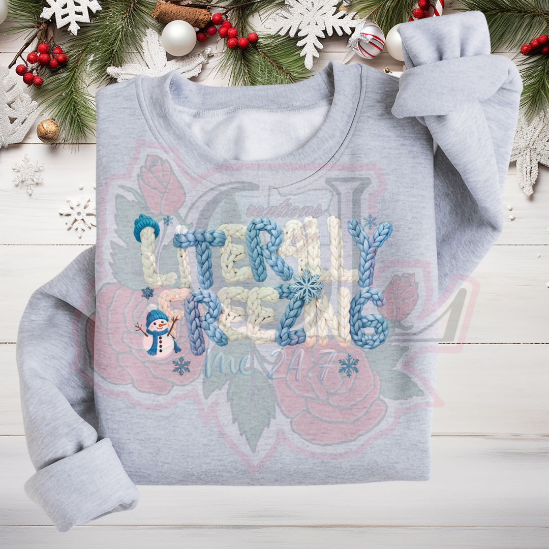 Yarn Literally Freezing Hoodie/Crewneck