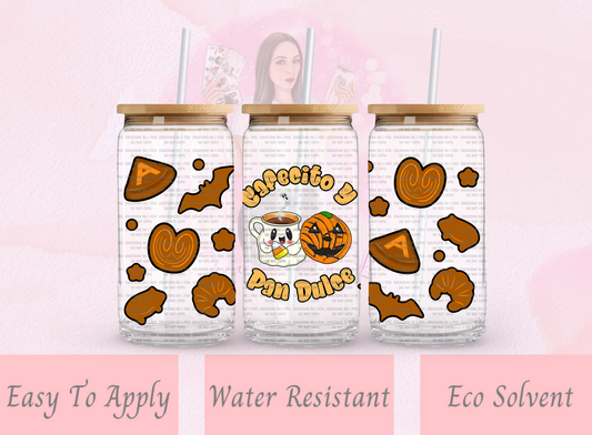 Spooky Cafecito Y Pan Dulce Glass Wrap