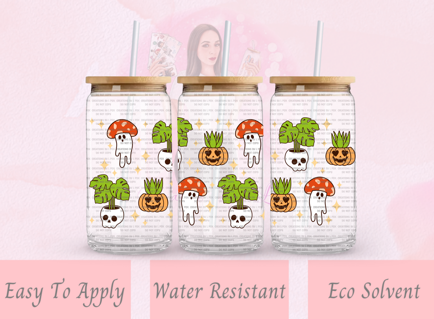 Spooky Plants Glass Wrap