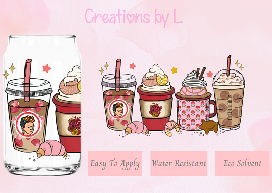 Frida Coffee Glass Wrap