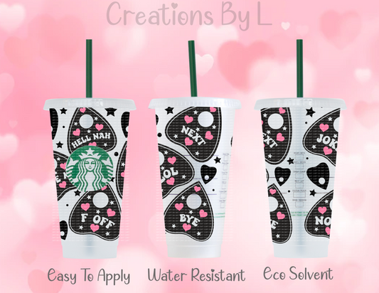 Valentine Ouija Cold Cup Wrap
