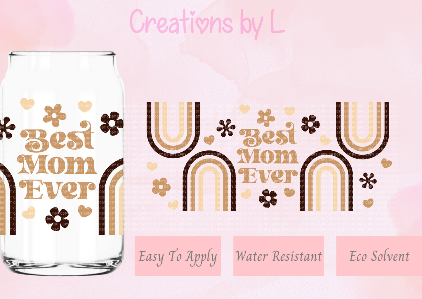 Best Mom Boho Glass Wrap