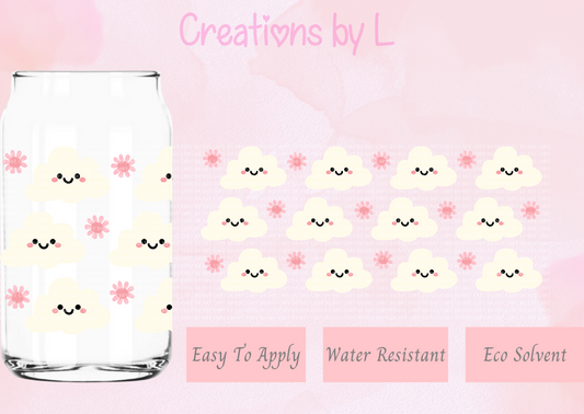 Cute Clouds Glass Wrap