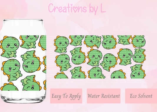 Cute Dinos Glass Wrap