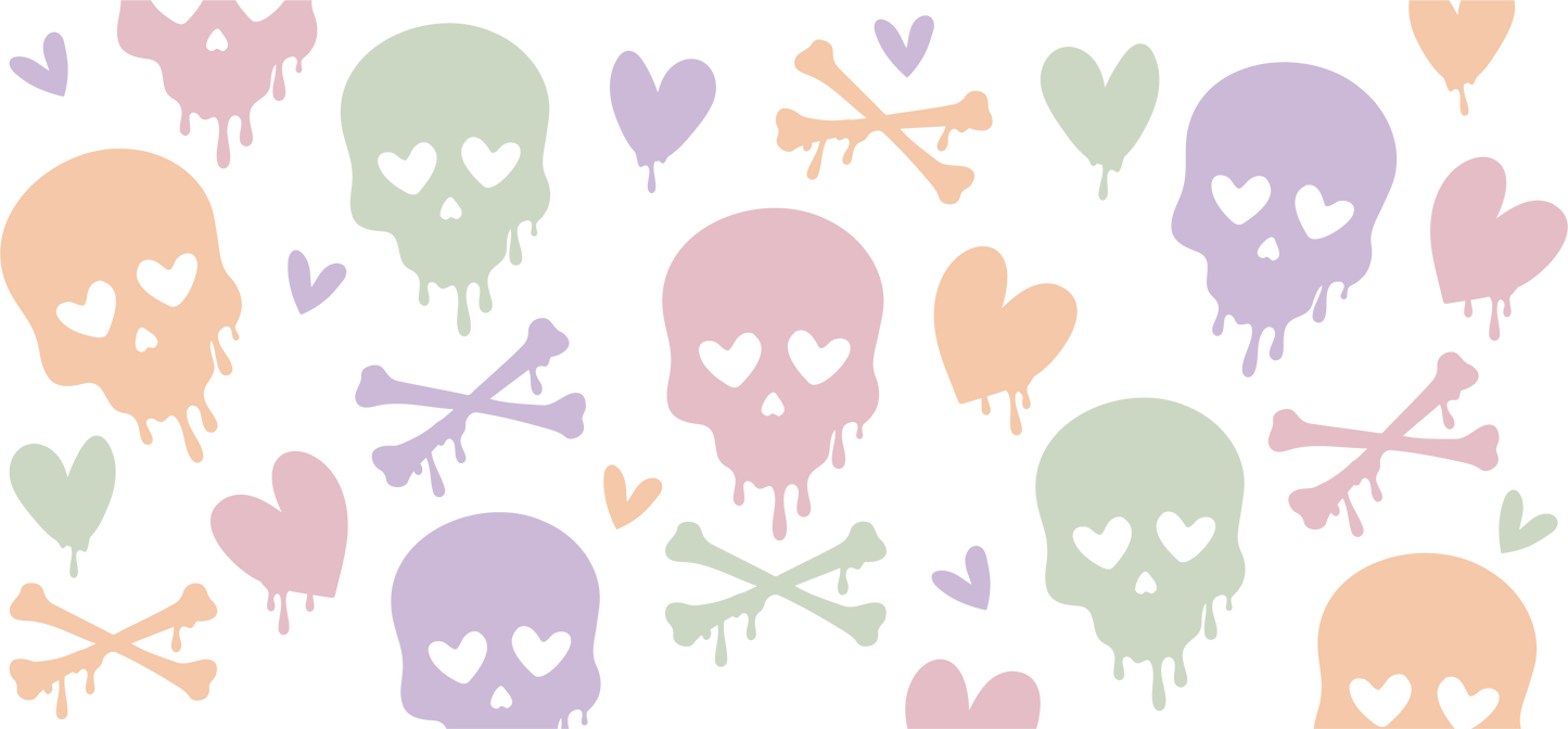 Cute Skulls Glass Wrap