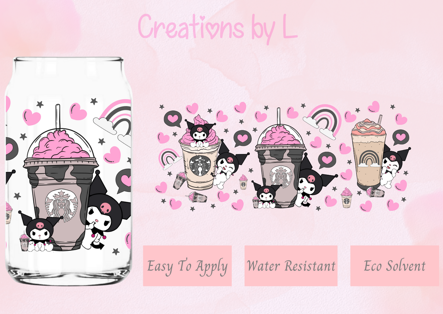 Devil Kitty Frap Glass Wrap
