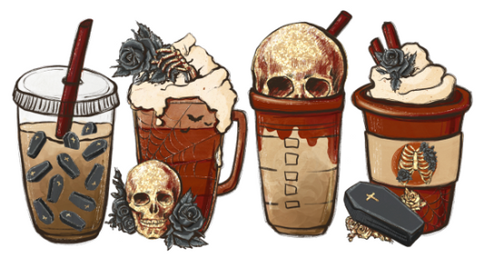 Goth Coffee Glass Wrap