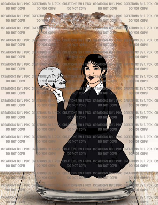 Goth Girl Skull Decal