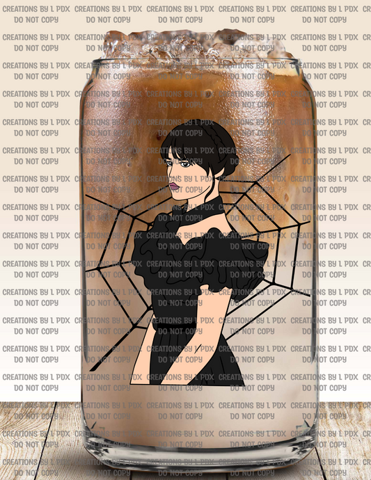 Goth Girl Spider Web Decal