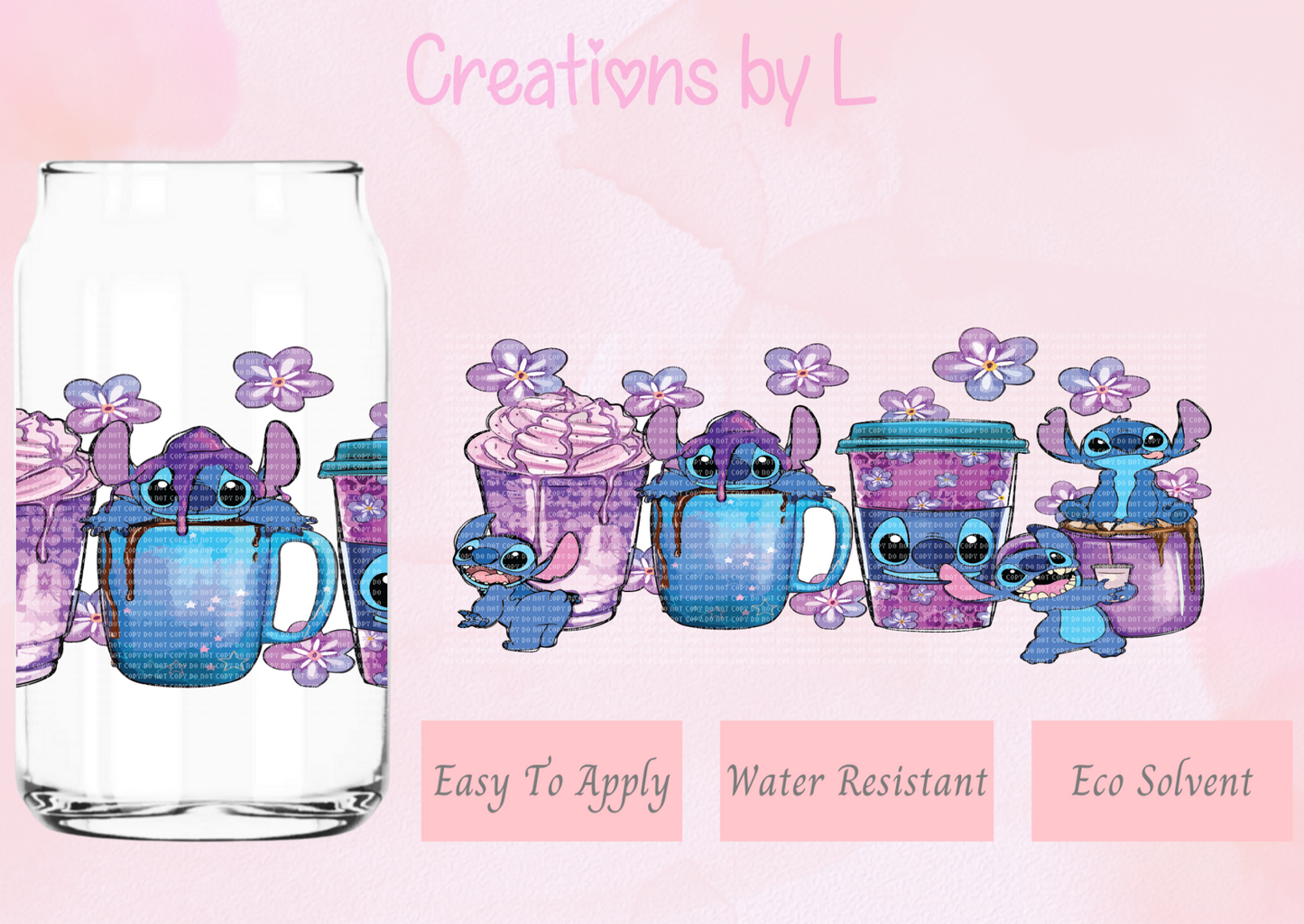Purple Alien Coffee Glass Wrap