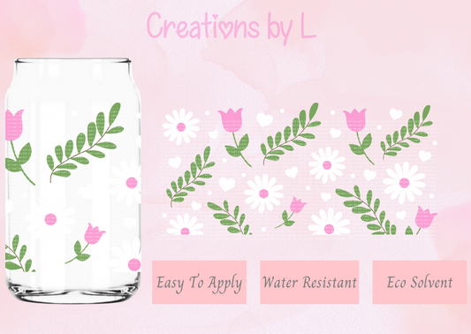 Spring Flowers Glass Wrap