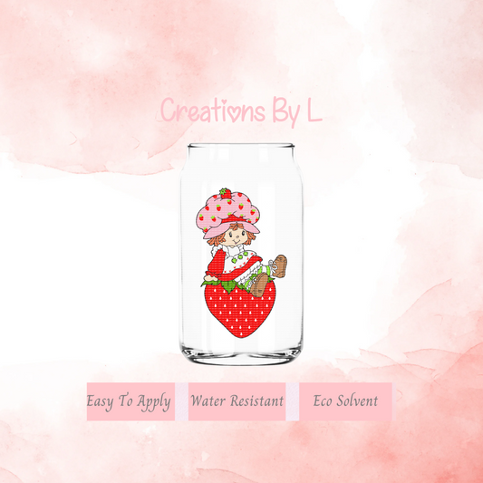 Straw Berry Girl Decal
