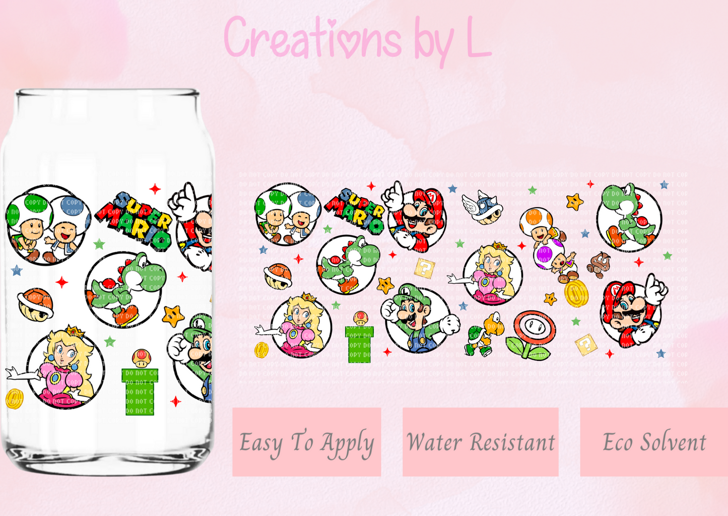 Super Game Friends Glass Wrap