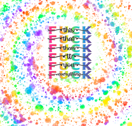 F Everything Tumbler Wrap