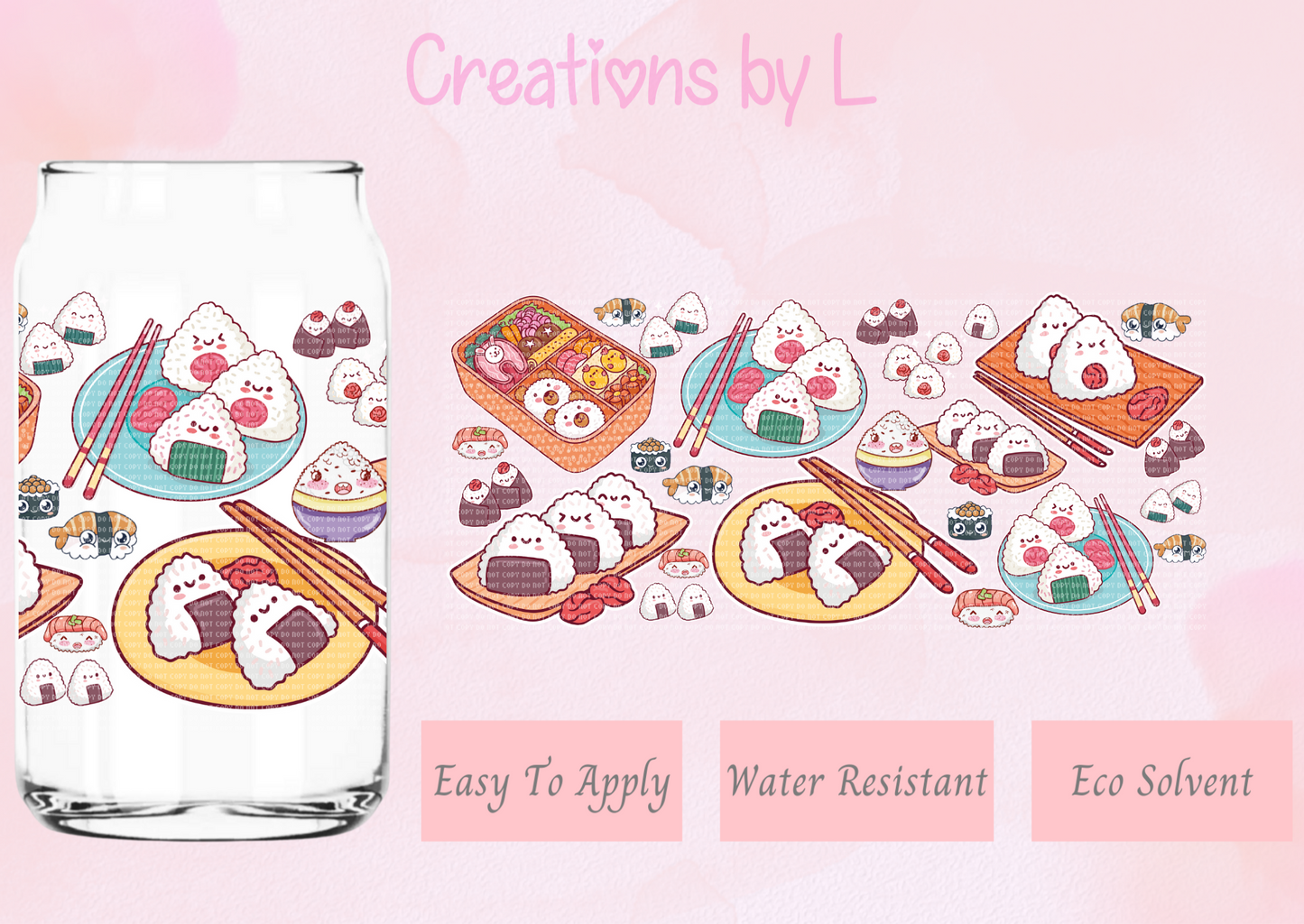 Kawaii Sushi Glass Wrap
