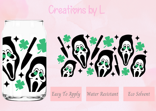 Lucky Ghost Face Glass Wrap