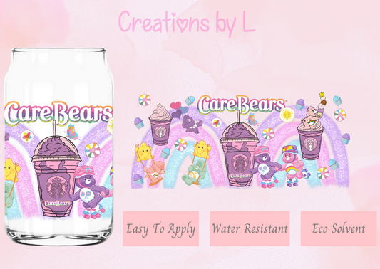 Purple Bears Glass Wrap
